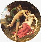 William Bouguereau Famous Paintings - Flora and Zephyr